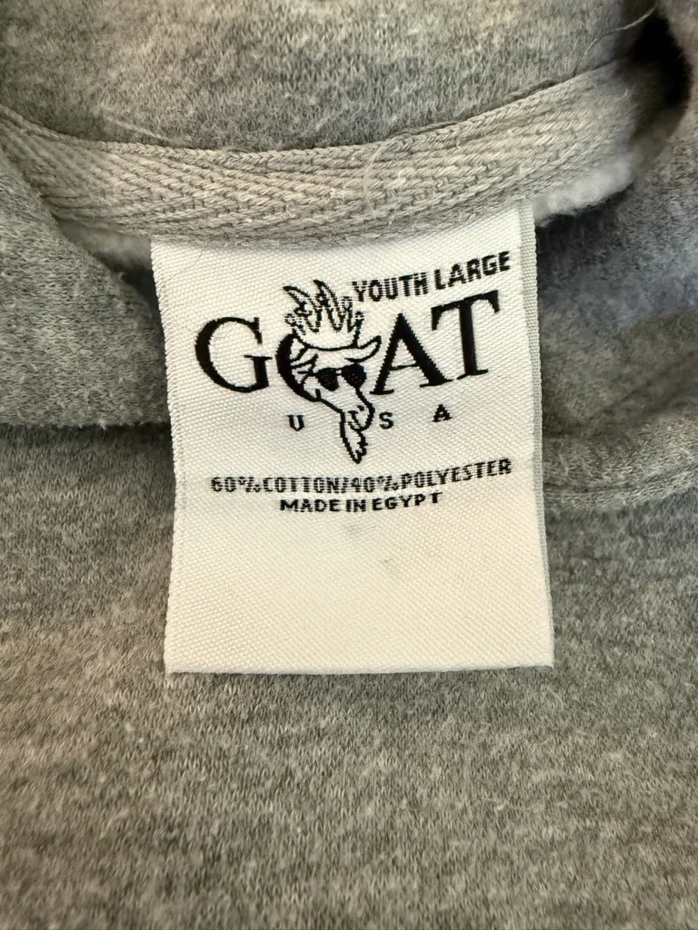 Youth Gray Pullover Hoodie with Goat Patch - Picture 3 of 6